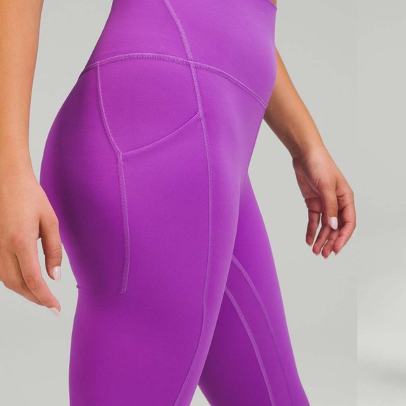 25” Align Pant with Pockets, Moonlit Magenta, Size 12, Single-lined, no pilling! - Picture 2 of 6